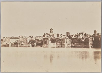 Widok z brzegów Rodanu, "Arles" autorstwa Charles Nègre