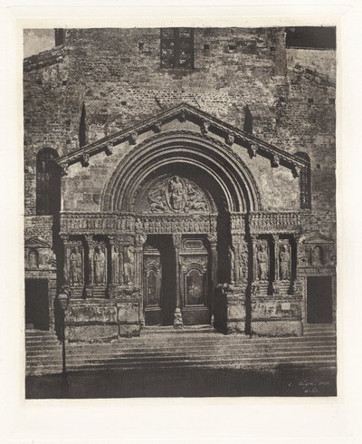 Płyta VI – Portal Saint-Trophime z Arles (Płyta VI – Wejście do Saint-Trophime of Arles) autorstwa Charles Nègre, André Jammes