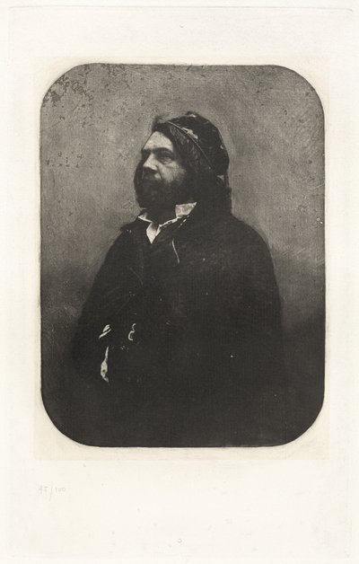 Tablica VIII – Portret Théophile Gautiera, wg Nadara (Tabela VIII – Portret Théophile Gautiera, wg Nadara) autorstwa Charles Nègre, Nadar, André Jammes