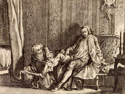 Zakochana kurtyzana autorstwa Charles Nicolas Cochin