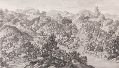 Bitwa pod Green-Kol-Nor, 1772 autorstwa Charles Nicolas Cochin