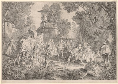 Gra Blind Mans Bluff, 1739. autorstwa Charles Nicolas Cochin