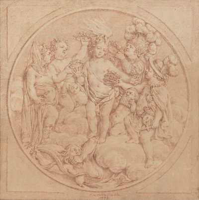 Alegoria Sławy autorstwa Charles Nicolas Cochin II