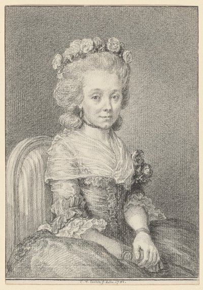 Mademoiselle Grogniard, Pani Saint-Just autorstwa Charles Nicolas Cochin II