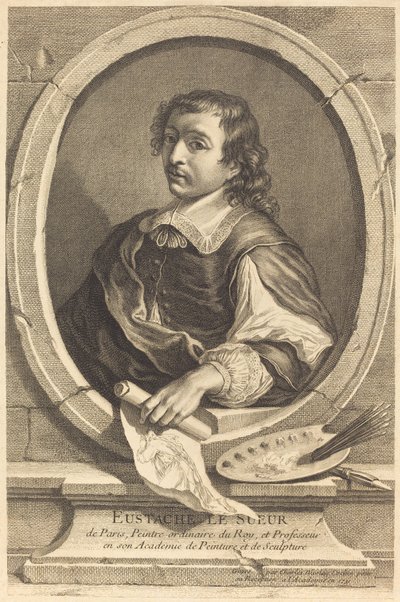 Eustache Le Sueur autorstwa Charles Nicolas Cochin I