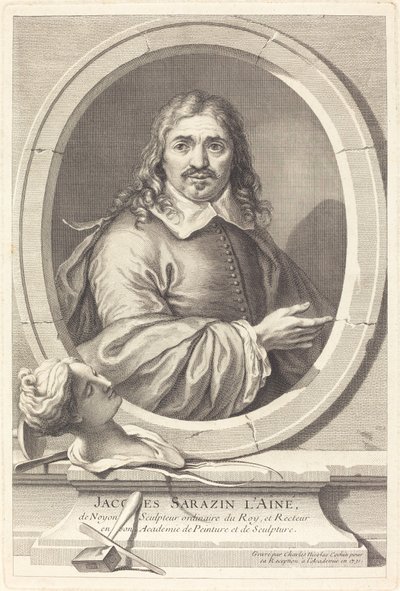Jacques Sarazin Starszy autorstwa Charles Nicolas Cochin I
