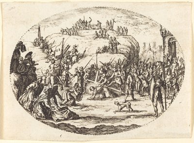 Małe niesienie krzyża autorstwa Charles Nicolas Cochin I after Jacques Callot