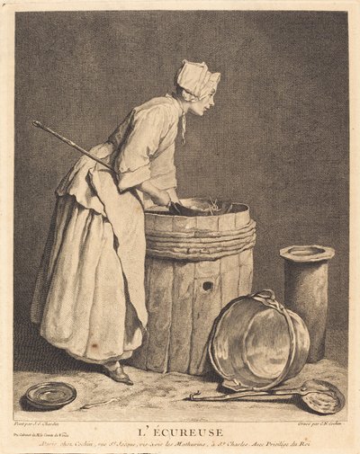 Wiewiórka autorstwa Charles Nicolas Cochin I after Jean Siméon Chardin