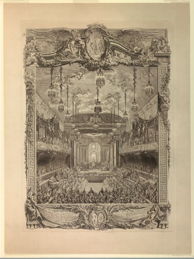 Dekoracja sali teatralnej autorstwa Charles Nicolas Cochin the younger
