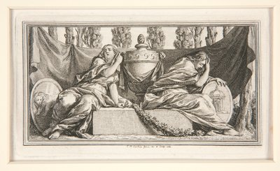 Winieta pogrzebowa dla pani de France, księżnej Parmy autorstwa Charles-Nicolas Cochin the younger