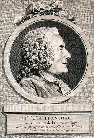 Esprit Joseph Antoine Blanchard (1696-1770) ryty przez Augustina de Saint-Aubin (1736-1807) 1767 (grafika) autorstwa Charles Nicolas II (after) Cochin