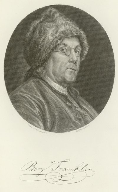 Benjamin Franklin autorstwa Charles Nicolas II Cochin