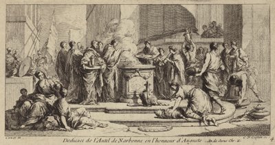 Poświęcenie ołtarza Narbonne na cześć cesarza rzymskiego Augusta autorstwa Charles Nicolas II Cochin