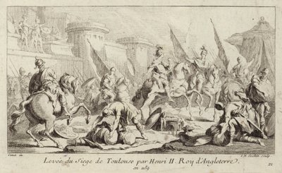 Król Anglii Henryk II znoszący oblężenie Tuluzy autorstwa Charles Nicolas II Cochin