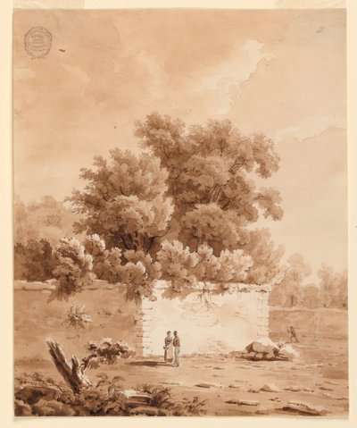 W wiejskim miejscu autorstwa Charles Nicolas Ransonnette