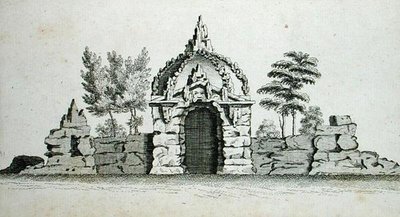 Grota, z „Architektura ozdobna w gotyckim, chińskim i współczesnym guście”, wydana w 1758 r. (rycina) autorstwa Charles Over