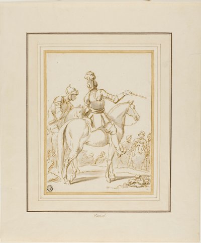 Rycerze na koniach autorstwa Charles Parrocel