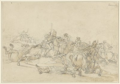 walka jeździecka autorstwa Charles Parrocel