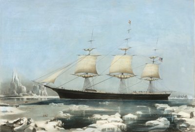 Clipper Ship Red Jacket - W lodzie u wybrzeży Przylądka Horn, na jej przejściu z Australii do Li..., 1855 autorstwa Charles Parsons