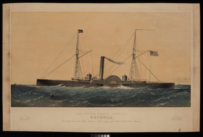 United States Gunboat Osceola... autorstwa Charles Parsons