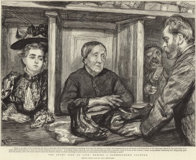 Za ladą lombardu (lito) autorstwa Charles Paul (after) Renouard