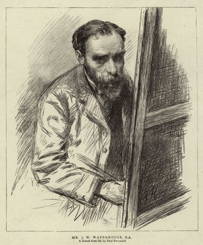 Pan JW Waterhouse, RA (lito) autorstwa Charles Paul (after) Renouard