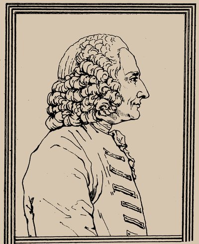 Portret kompozytora Jean-Philippe Rameau 1683-1764, c. 1800. autorstwa Charles Paul Landon