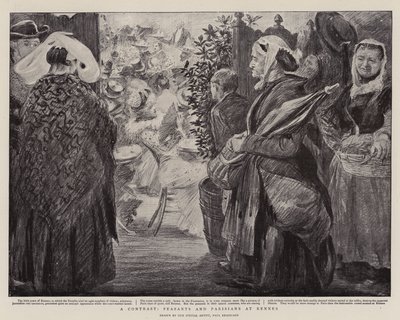 Kontrast, chłopi i paryżanie w Rennes autorstwa Charles Paul Renouard