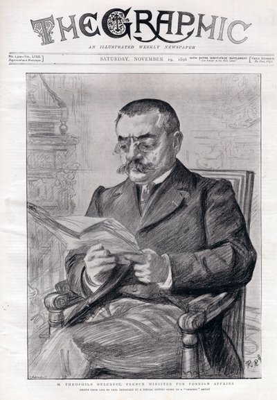 Portret Teofila Delcasse (1852-1923), francuskiego polityka i ministra spraw zagranicznych. autorstwa Charles Paul Renouard