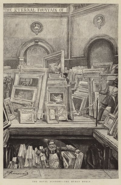 Akademia Królewska, Hurly Burly autorstwa Charles Paul Renouard