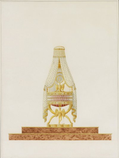 Projekt Gondoli dla Jego Królewskiej Mości Króla Rzymu, 1811 autorstwa Charles Percier