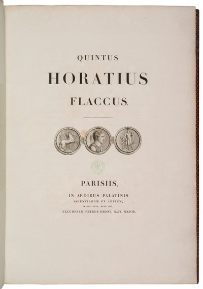 Strona tytułowa Kwintusa Horatiusa Flaccus autorstwa Charles Percier