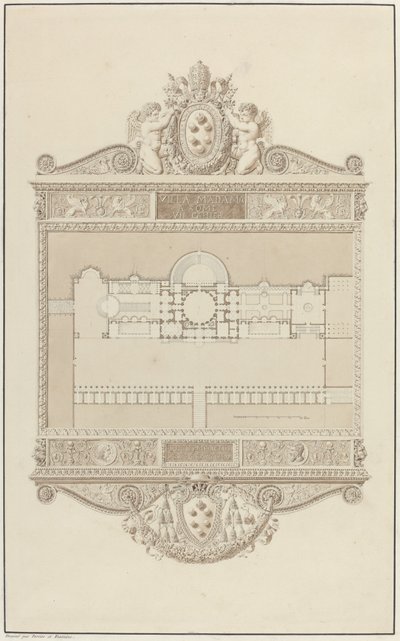 Villa Madama w Rzymie autorstwa Charles Percier and Pierre François Léonard Fontaine