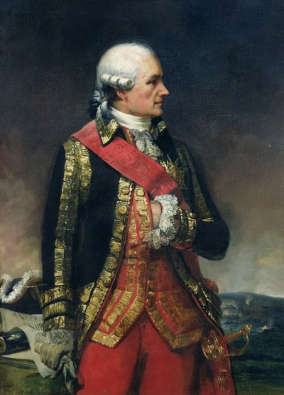 Jean-Baptiste de Vimeur (1725-1807) Hrabia Rochambeau (olej na płótnie) autorstwa Charles Philippe Lariviere