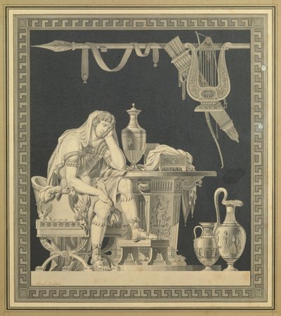 Achilles opłakuje śmierć Patroklosa autorstwa Charles Pierre Joseph Normand