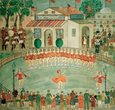 Łyżwiarze na Światowych Targach autorstwa Charles Prendergast