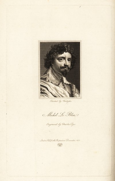 Portret Michela le Blon autorstwa Charles Pye