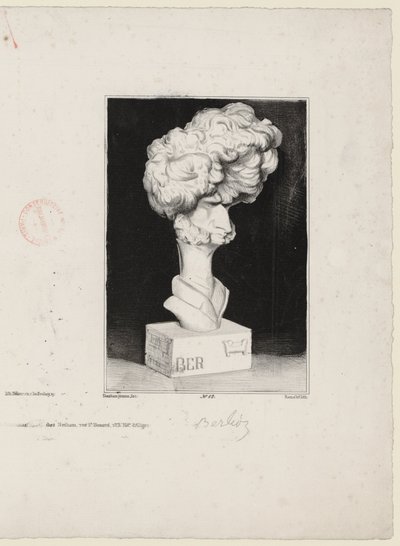 Hector Berlioz autorstwa Charlesa Rameleta (1805-1851) po popiersiu Jean-Pierre Dantana (1800-1869) autorstwa Charles Ramelet