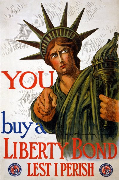 Kupujesz obligację wolności, 1917 autorstwa Charles Raymond Macauley