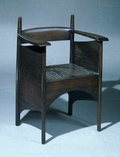 Fotel zaprojektowany dla Argyle Street Tea Rooms, Glasgow, 1896 autorstwa Charles Rennie Mackintosh
