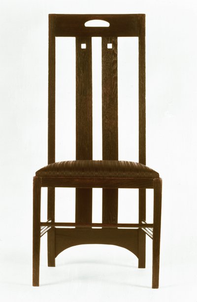 Krzesło do Białej Jadalni, Herbaciarnia Ingram Street (drewno dębowe) autorstwa Charles Rennie Mackintosh