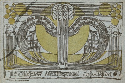 Program Conversazione, od Glasgow Architectural Association autorstwa Charles Rennie Mackintosh