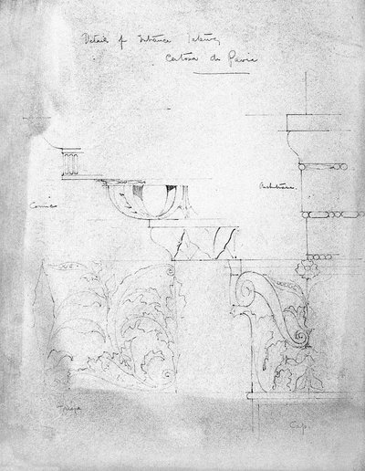 Szczegóły dotyczące bramy wejściowej, Certosa di Pavia, 1891 autorstwa Charles Rennie Mackintosh