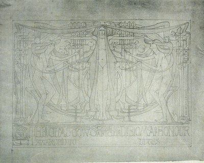 Dyplom Honorowy, Glasgow School of Art, 1893 (druk akwarelowy na papierze ryżowym) autorstwa Charles Rennie Mackintosh