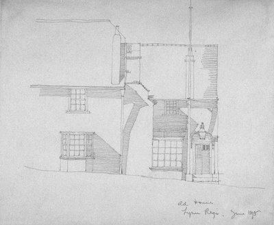 Old House, Lyme Regis, Dorsetshire, 1895 (ołówek na kalce kreślarskiej) autorstwa Charles Rennie Mackintosh