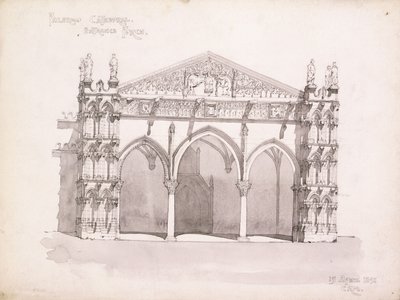 Katedra w Palermo, studium ganku wejściowego autorstwa Charles Rennie Mackintosh