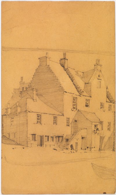 Szkic ołówkiem starych budynków, prawdopodobnie w Glasgow (ołówek, papier) autorstwa Charles Rennie Mackintosh