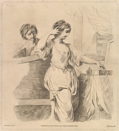 Kobieta w swojej toalecie, 1 marca 1780 r. autorstwa Charles Reuben Ryley