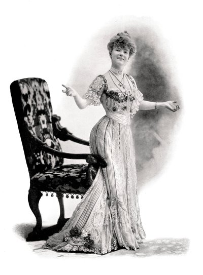 Aktorka paryska, Mademoiselle Charlotte Wiehe, 1901. autorstwa Charles Reutlinger