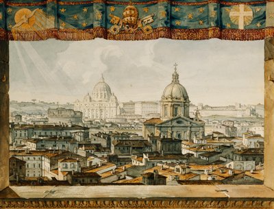 Rzym z Trinita dei Monti, autorstwa Charles Robert Cockerell